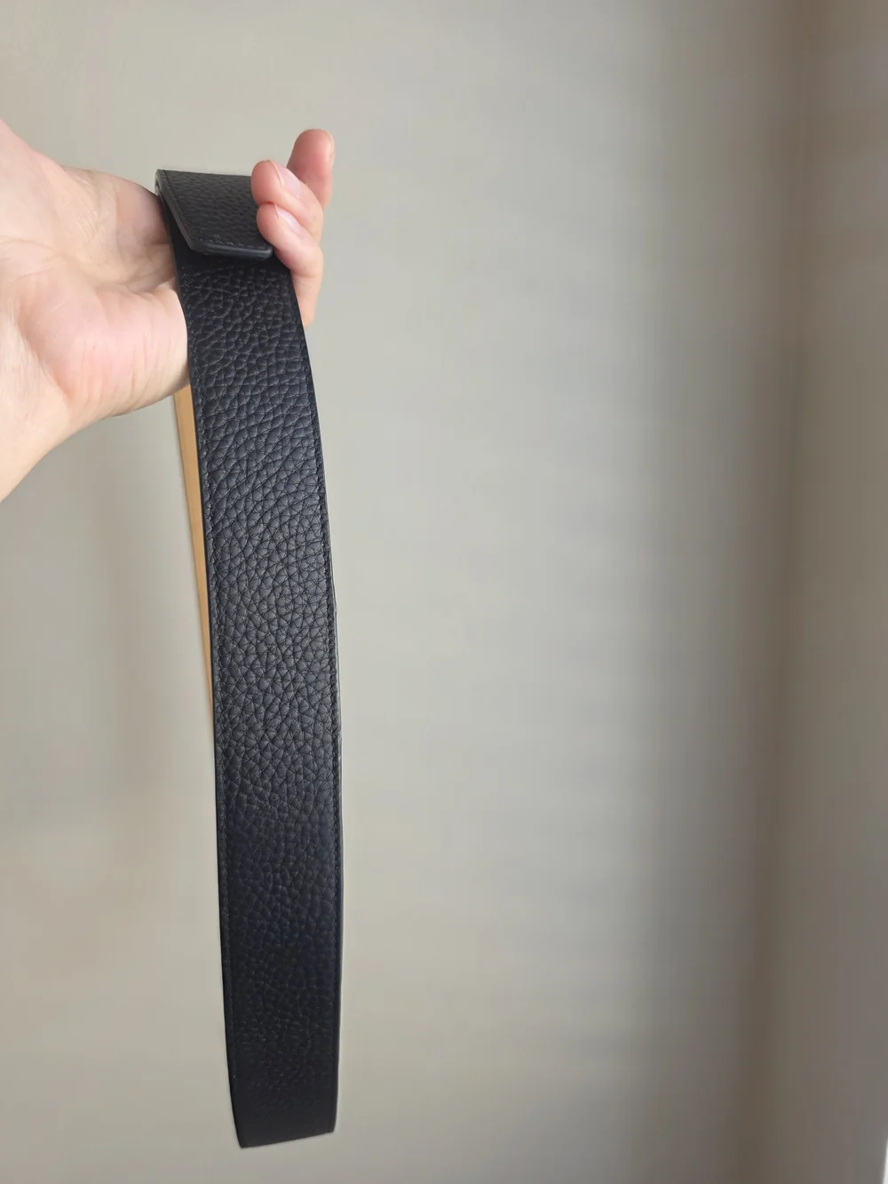 NWT Cole Haan Black Pebbled Leather Belt Size 36